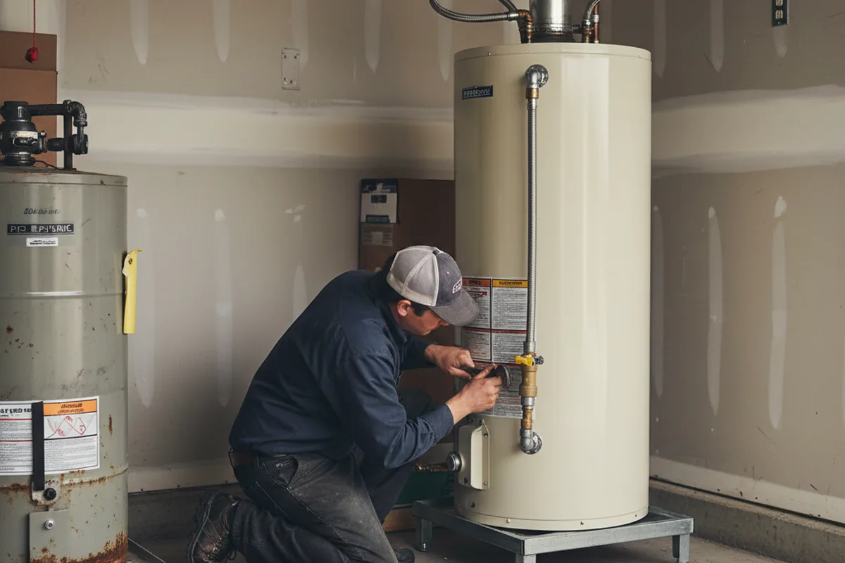 Water heater and shutoff valve replacement in Fairwater